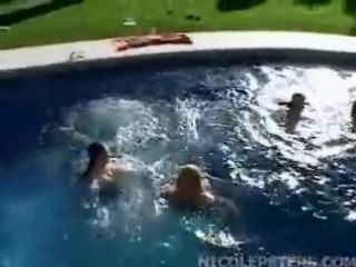 big tits pool party