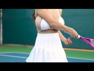 elizabeth anne playing tennis with jumping boobs small tits big ass milf